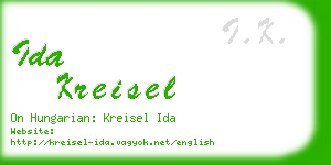 ida kreisel business card